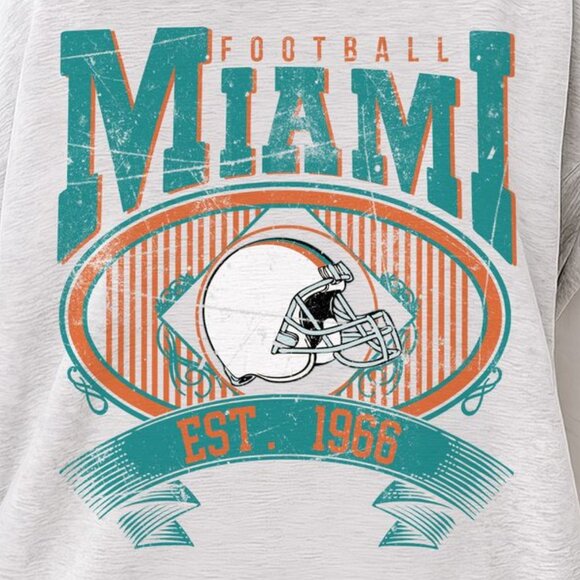 Miami Football Vintage Style Crewneck Sweatshirt 17 - Picture 2 of 5